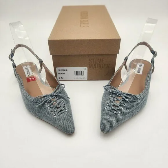 Steve Madden NEW Reyanne Corsetted Slingback Mule Size 7 1/2 - Picture 3 of 9